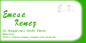 emese kenez business card
