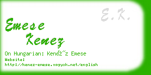 emese kenez business card